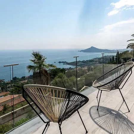 Charming Riviera For 8 Guests Pool & Sea View Antheor-Cap-Roux
